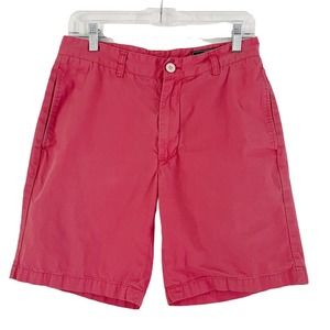 Vineyard Vines Coral Pink Preppy Flat Front Chino Club Shorts Mens Size 30